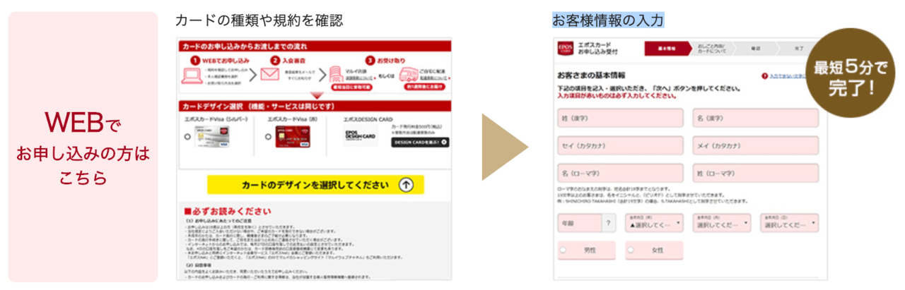 エポスカードを即日発行する方法
