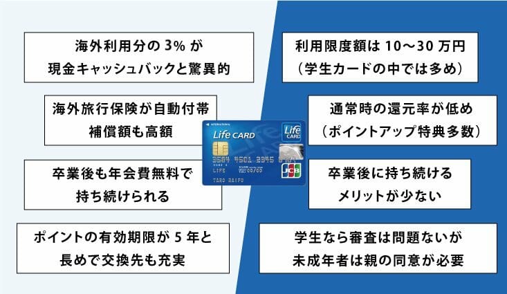 学生専用ライフカードを解説 メリットとデメリット 特徴や審査基準は